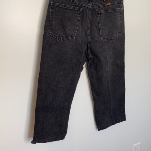 Rustler Black Vintage Mid waisted Cropped Jeans 8 - Picture 9 of 12
